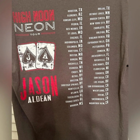 Jason Aldean High Noon Neon Tour Country Music Concert T-Shirt MED short sleeve - Picture 3 of 4